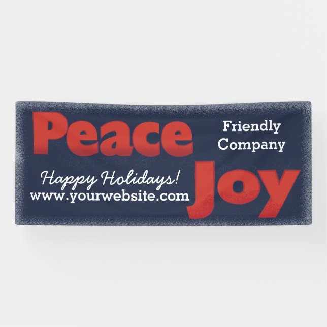 Happy Holidays Peace and Joy Goodwill Banner (Horizontal)
