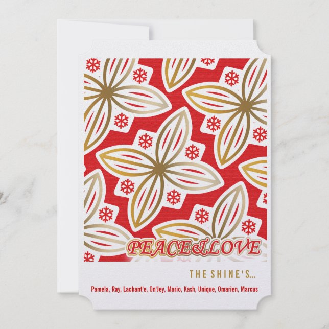 HAPPY HOLIDAYS | Peace&Love | Poinsettia | Holiday (Front)
