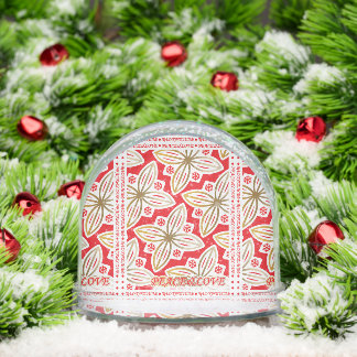 HAPPY HOLIDAYS | Peace&Love | Poinsettia | Snow Globe
