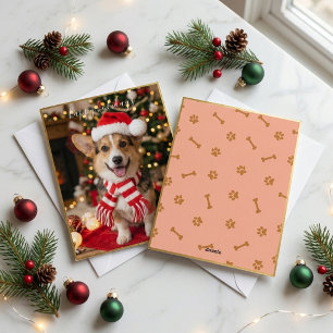 Happy Holidays Pembroke Welsh Corgi Christmas Holiday Card