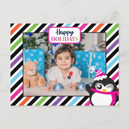 Happy Holidays Penguin add your photo  Holiday P