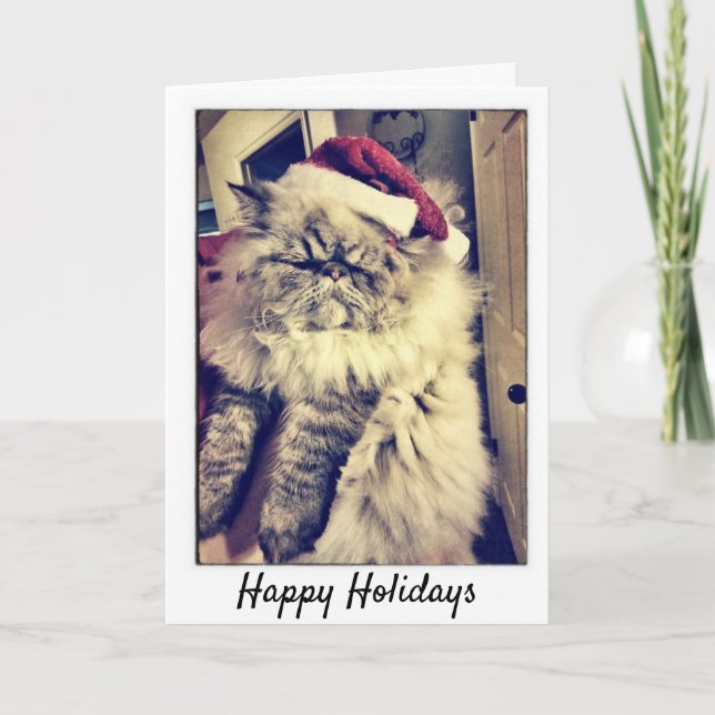 Happy Holidays - Persian Cat Holiday Card (Front)
