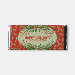 Happy Holidays Personalized Chocolate Bar