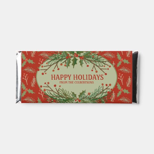 Happy Holidays Personalized Chocolate Bar