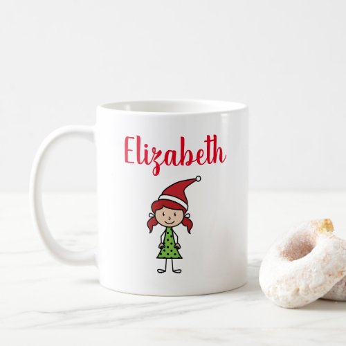 happy holidays personalized christmas kids name coffee mug