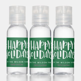 Happy Holidays - Personalized Green Christmas