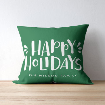 Happy Holidays - Personalized Green Christmas