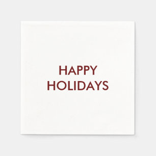 Happy Holidays Personalized Paper Napkins