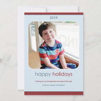 Happy Holidays Personalized Photo Cards by koncepts at Zazzle