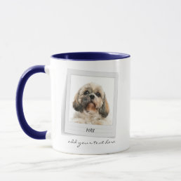Happy Holidays Pet Photo Dog Mom Custom Mug