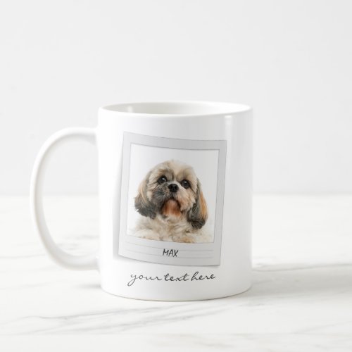 Happy Holidays Pet Photo Frame Personalized Dog Coffee Mug