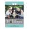 Happy Holidays Pet Photo Paw Print Teal Dots