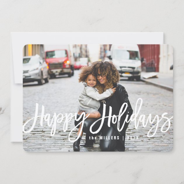 Happy Holidays Photo Card, Horizontal Holiday Card