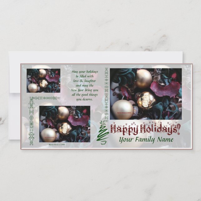 Happy Holidays Photo Card - Use Your Photos (Front)