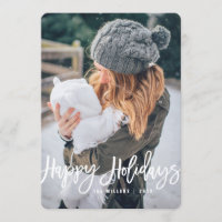 Happy Holidays Photo Card, vertical Holiday Card