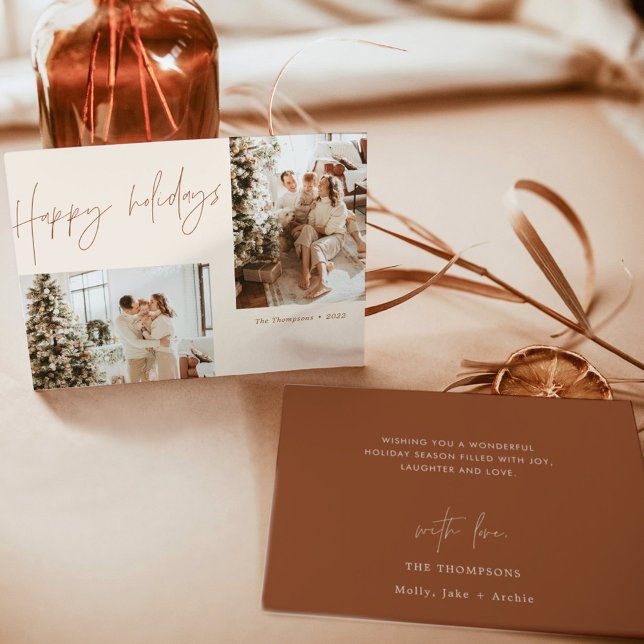 Happy Holidays Photo Christmas Card | Boho Modern (Creator Uploaded)