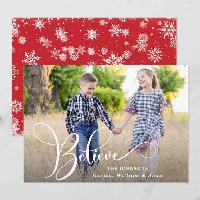 Happy Holidays PHOTO Christmas Greeting Holiday Card (Front/Back)