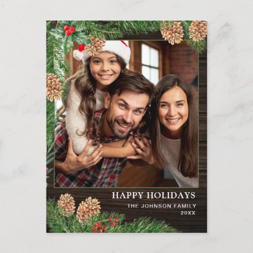 Happy Holidays PHOTO Christmas Greeting Postcard