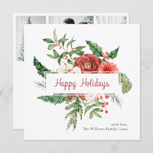 Happy Holidays Photo Collage Christmas Card