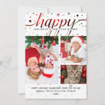 HAPPY Holidays Photo | Color Matching Typography Holiday Card
