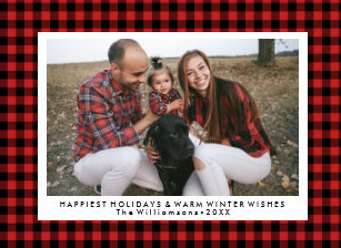 plaid christmas cards zazzle