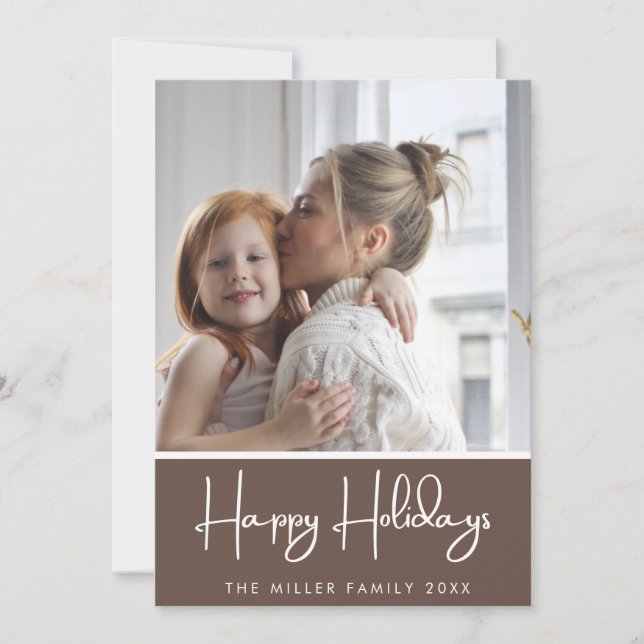  Happy holidays photo Holiday Card (Front)