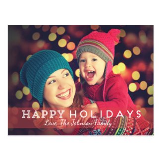 Happy Holidays Photo Postcards