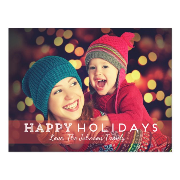 Happy Holidays Photo Postcards