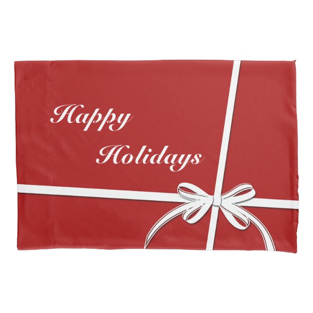 Happy Holidays Pillow Case (Front)