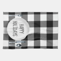 Happy Holiday Plaid Kitchen Towel