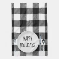 Happy Holiday Plaid Kitchen Towel