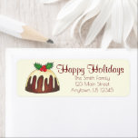 Happy Holidays Plum Pudding British Christmas Food Label<br><div class="desc">Address labels feature an original marker illustration of Christmas plum pudding. Simply personalize with your name and address information for a unique holiday mailing! Coordinating stickers, cards, and other products available. This design is also available on other products. Don't see what you're looking for? Need help with customization? Contact Rebecca...</div>