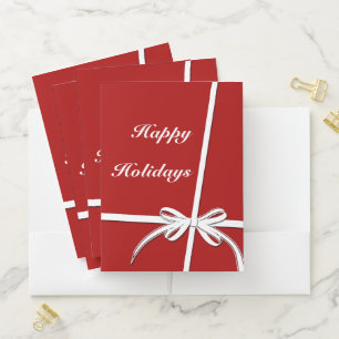 Happy Holidays Pocket Folder