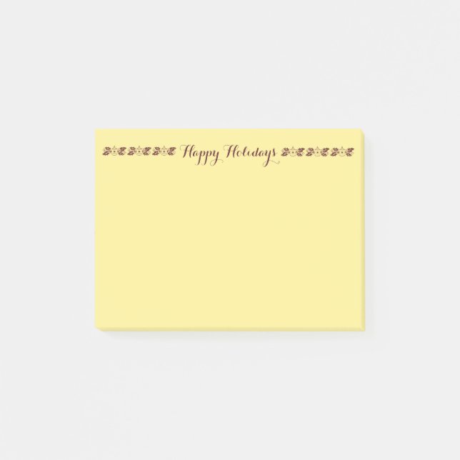 Happy Holidays Post-it® Notes by RoseWrites (Front)