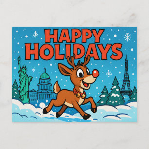 HAPPY HOLIDAYS Postcard