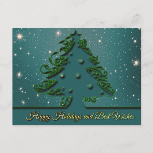 happy holidays postcard