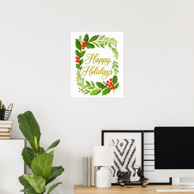 'Happy Holidays' Poster (Home Office)