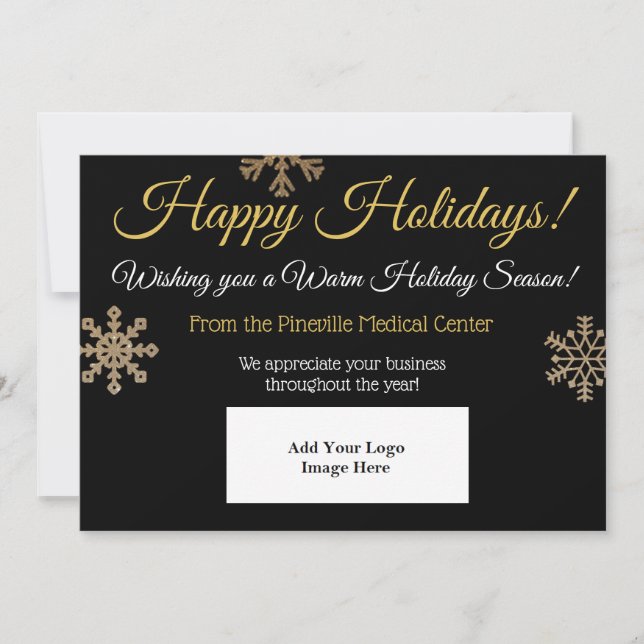Happy Holidays Professional Custom Business Card (Front)