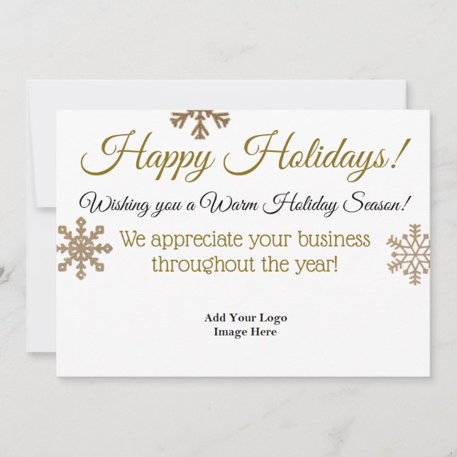 Happy Holidays Professional Custom Business Card (Front)