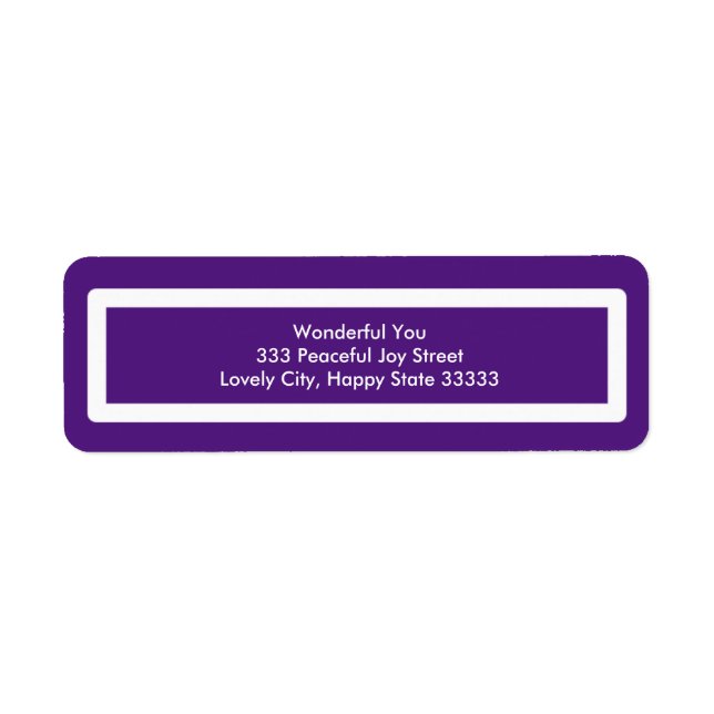 Happy Holidays Purple Design Label (Front)