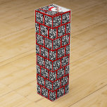 Happy Holidays QR Codes  Wine Box<br><div class="desc">QR Codes that read "Happy Holidays" on red background.
Background color can be changed.</div>