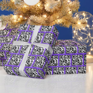 Happy Holidays QR Codes Wrapping Paper
