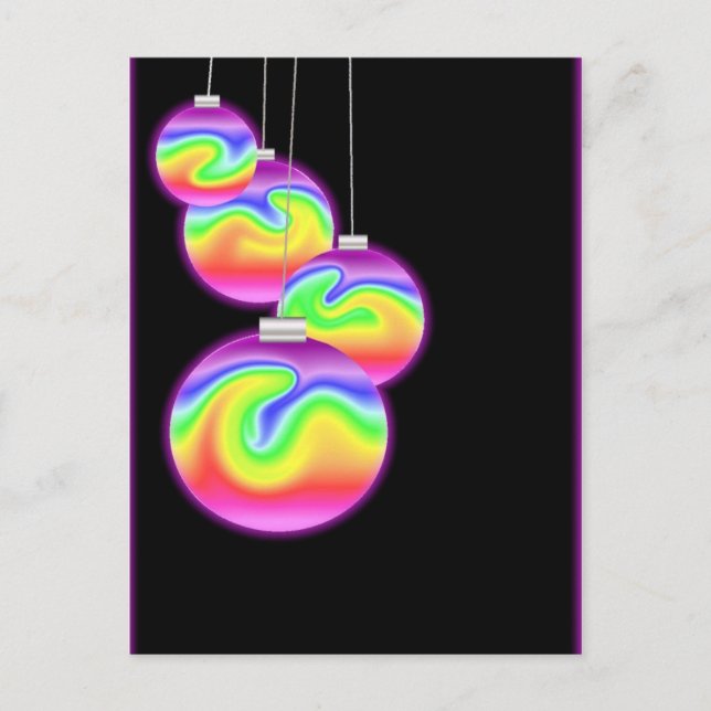 Happy Holidays Rainbow Holiday Postcard (Front)