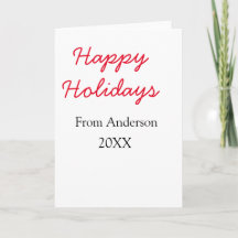 Happy holidays red black love family name yearChri