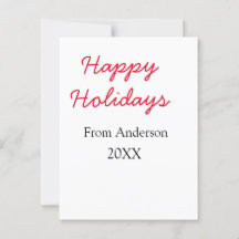 Happy holidays red black love family name yearChri