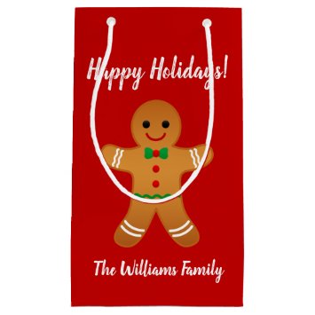 Happy Holidays! | Red Gingerbread Man Christmas