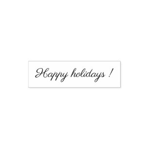 Happy holidays rubber stamp, happy holiday stamp