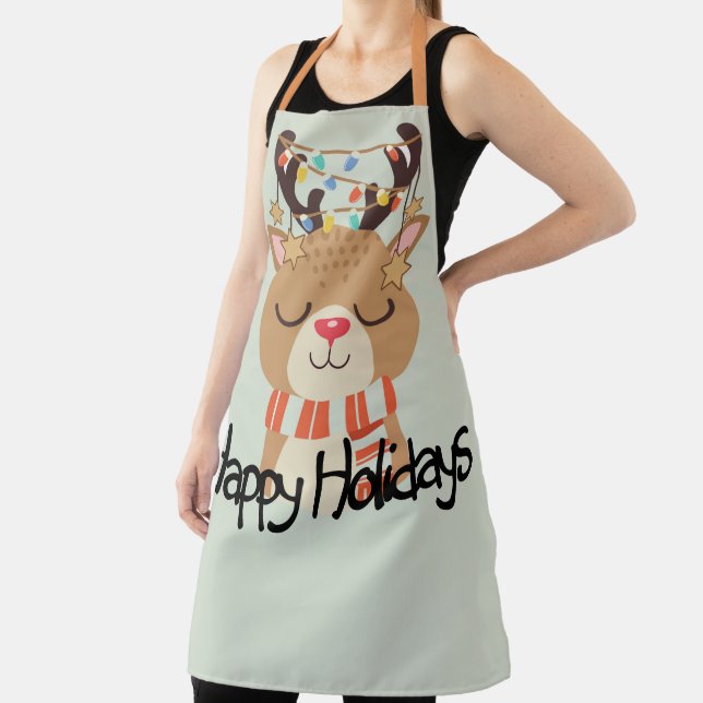 Happy Holidays Rudolph Apron (Insitu)