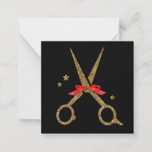 Happy Holidays SALON - Hair dresser scissors Note Card