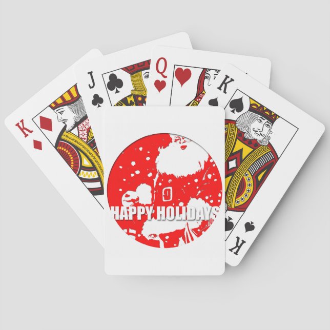 Happy Holidays - Santa Claus - Poker Cards (Back)